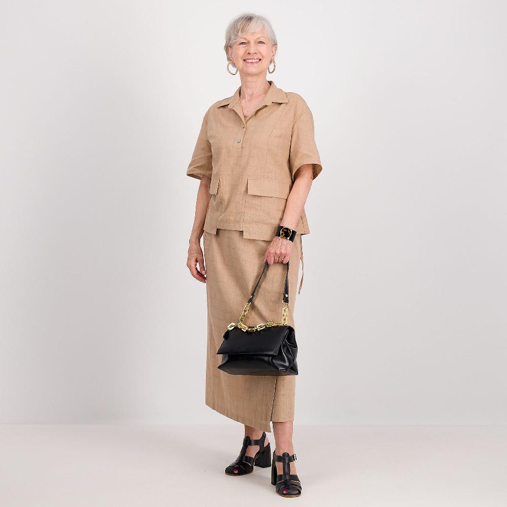 QVC Olly Doo Blusa In Cotone Con Manica Corta