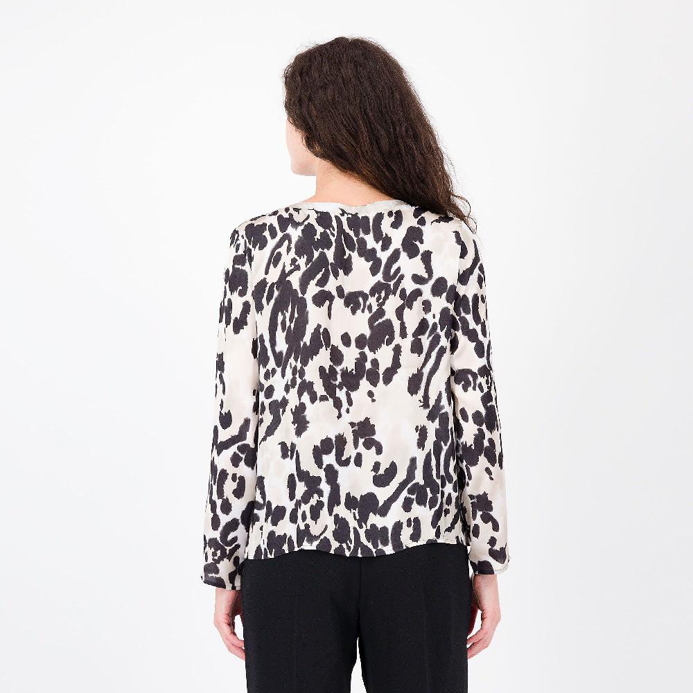 QVC Olly Doo Blusa In Raso Semi-opaco Fantasia