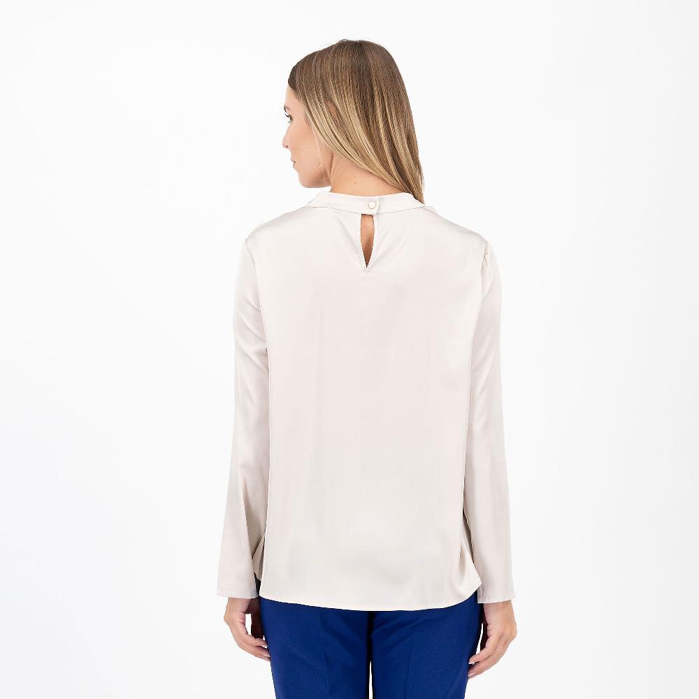 QVC Olly Doo Blusa In Raso Semilucido