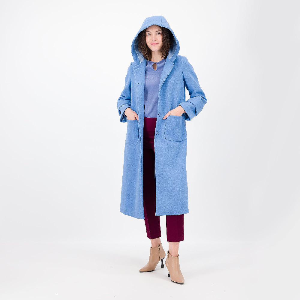 QVC Olly Doo Cappotto In Panno Con Cappuccio