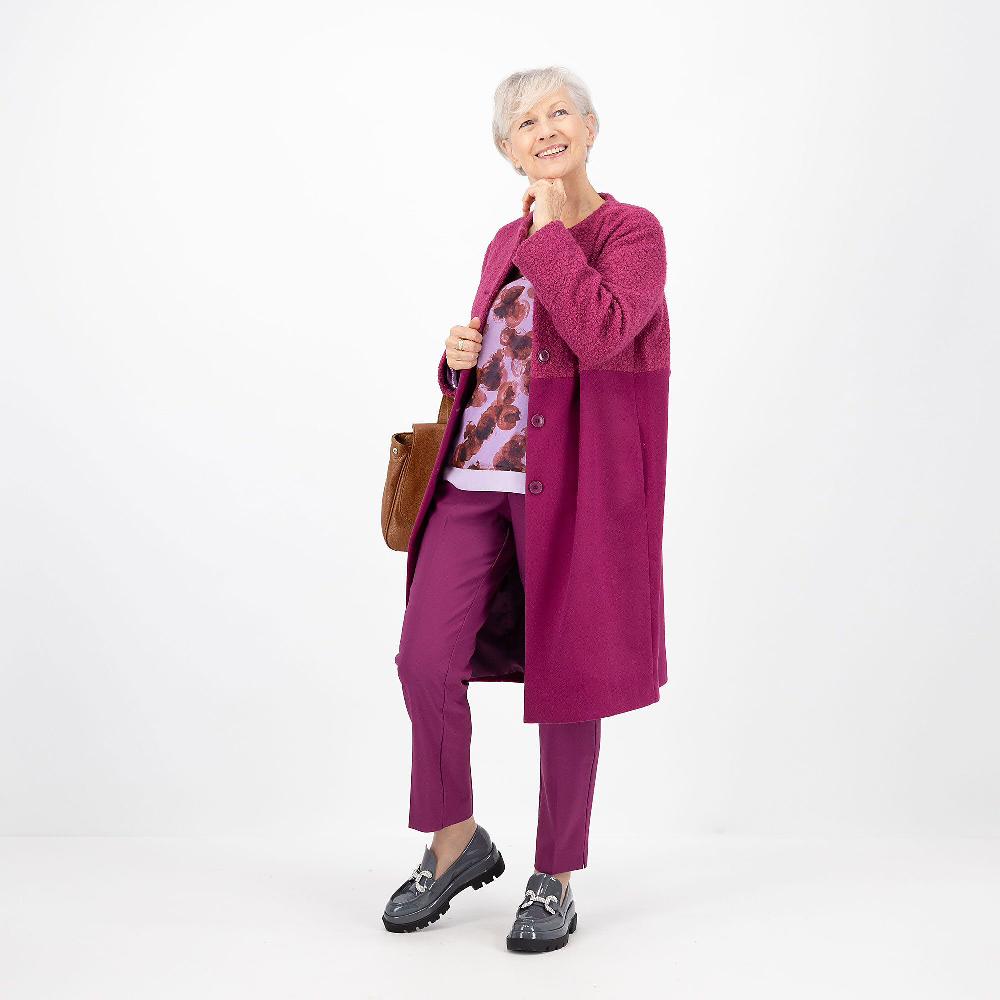 QVC Olly Doo Cappotto In Tessuto Bouclé E Panno