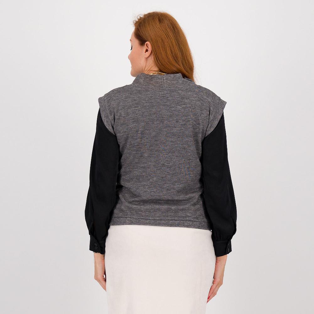QVC Olly Doo Gilet In Maglia Con Collo Ad Anello