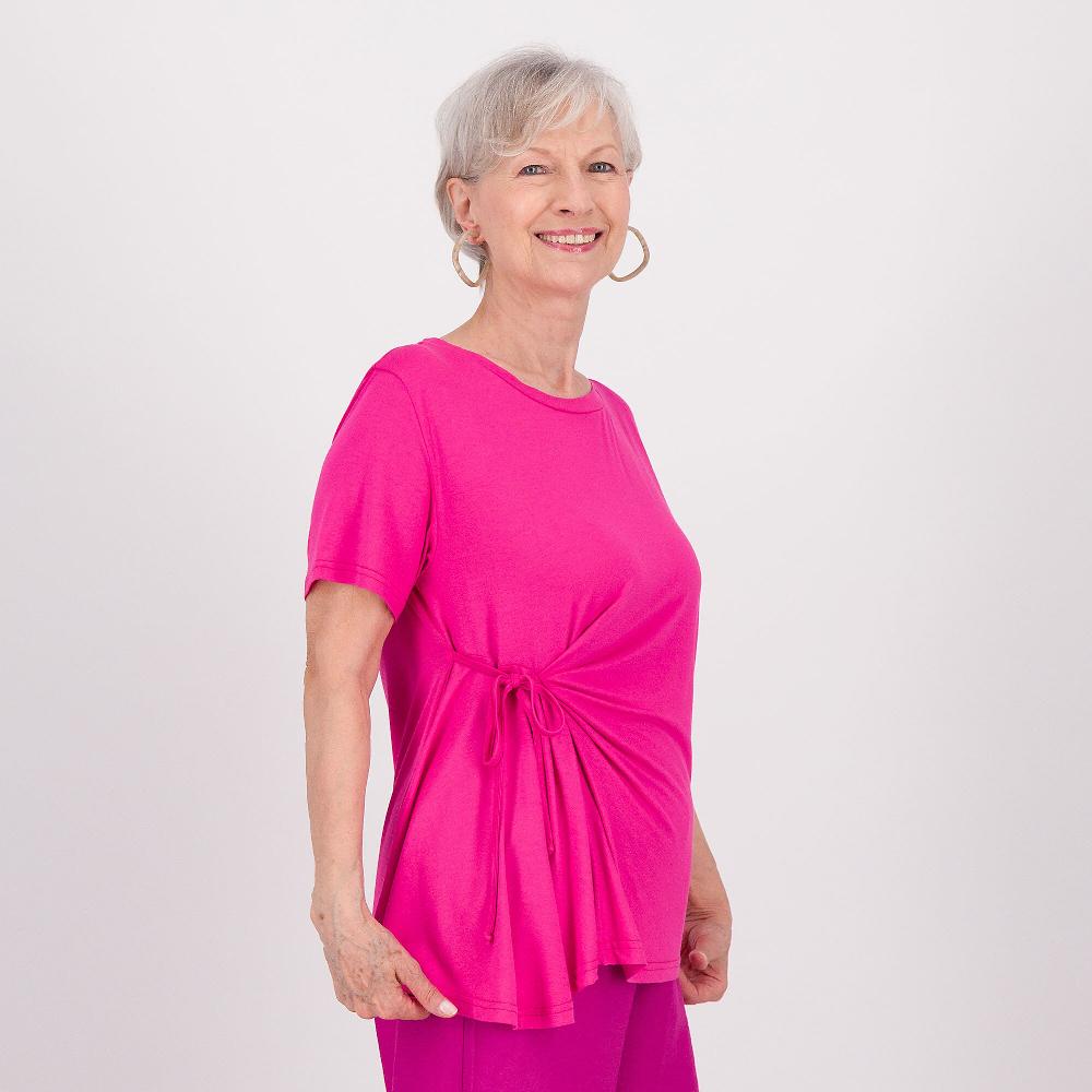 QVC Olly Doo Maglia con drappeggio laterale