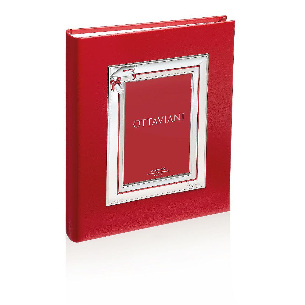 QVC OTTAVIANI Album portafoto in argento e tessuto