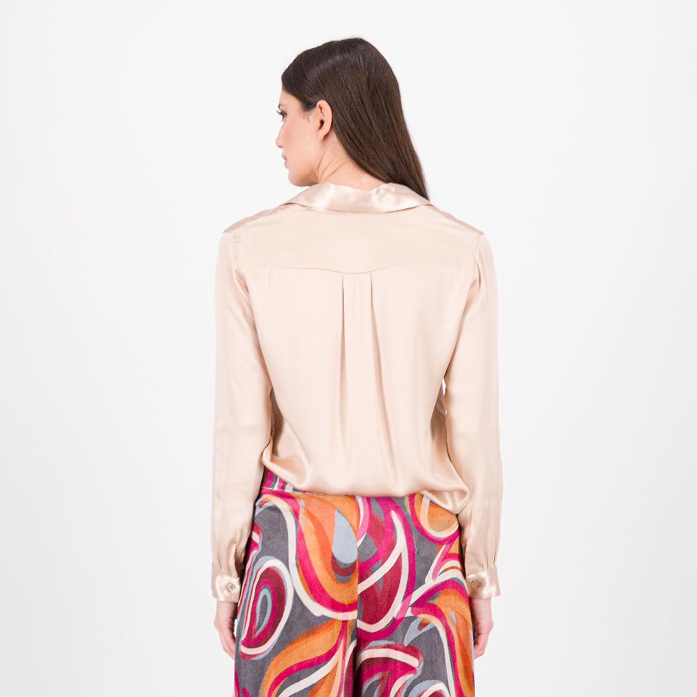 QVC PALAZZO MODA Camicia In Raso Con Tasche