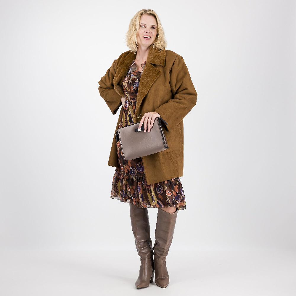 QVC PALAZZO MODA Giubbotto Lungo In Pelo Sintetico