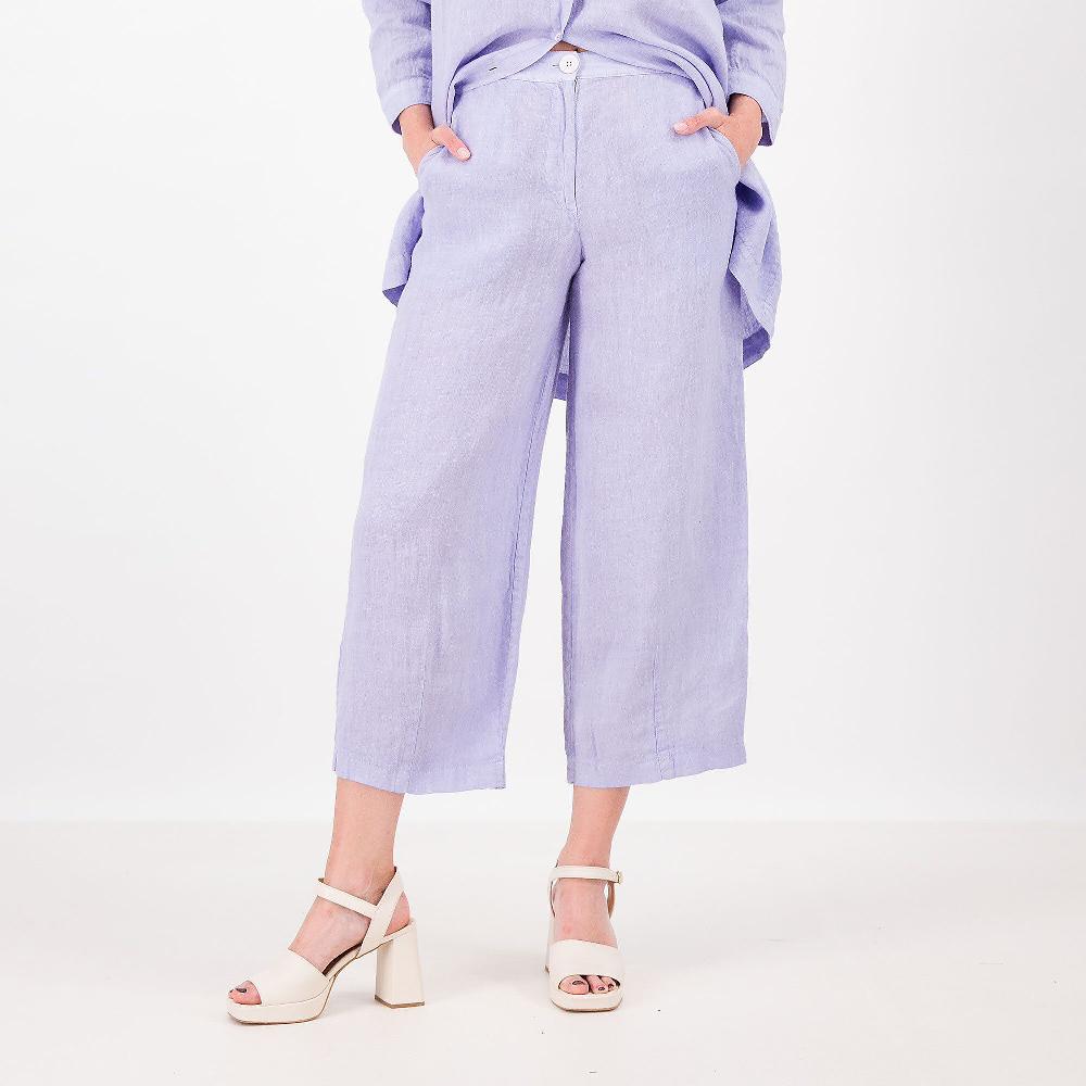 QVC PALAZZO MODA Pantaloni cropped in lino