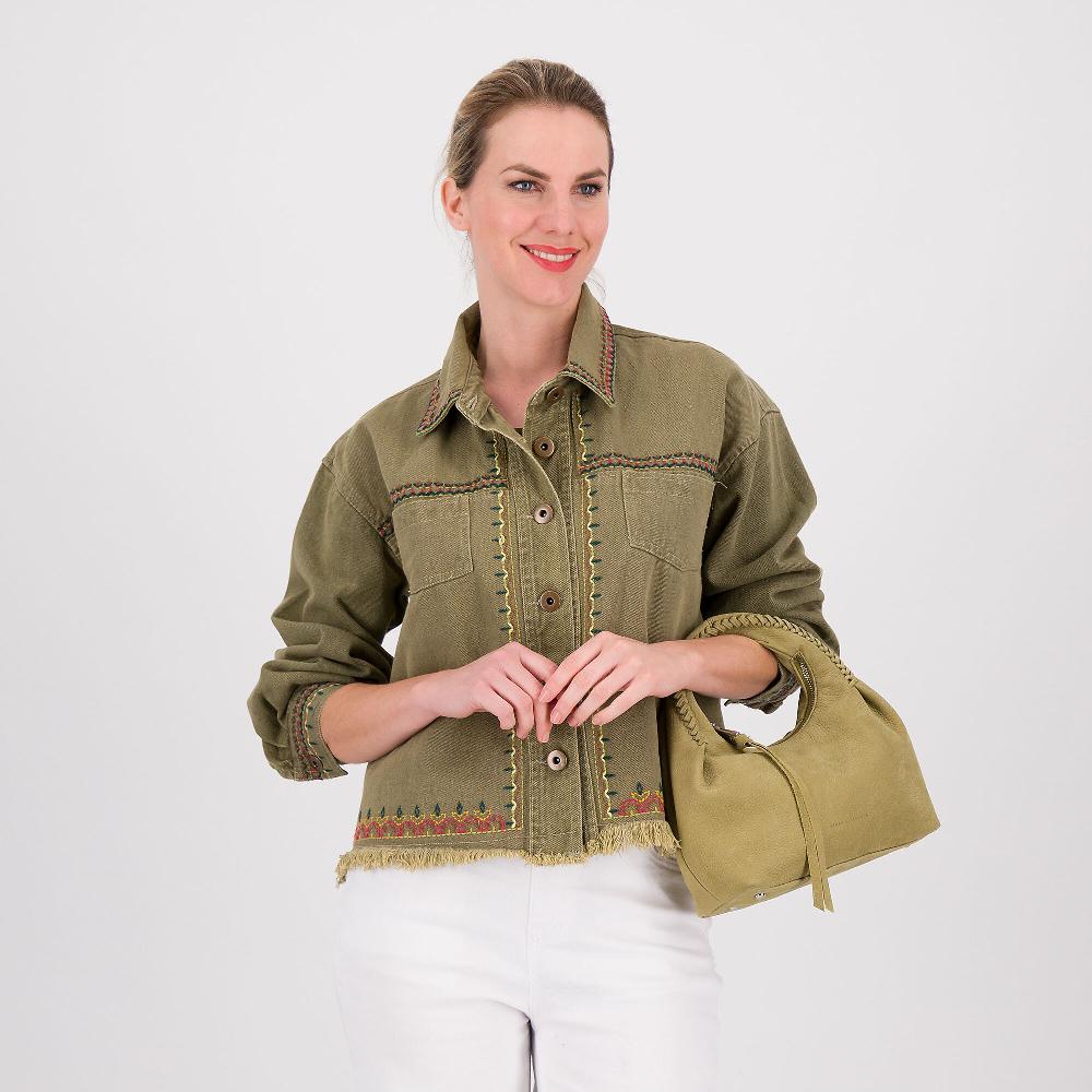 QVC PARKER & ROWE Giacca in twill di cotone ricamato