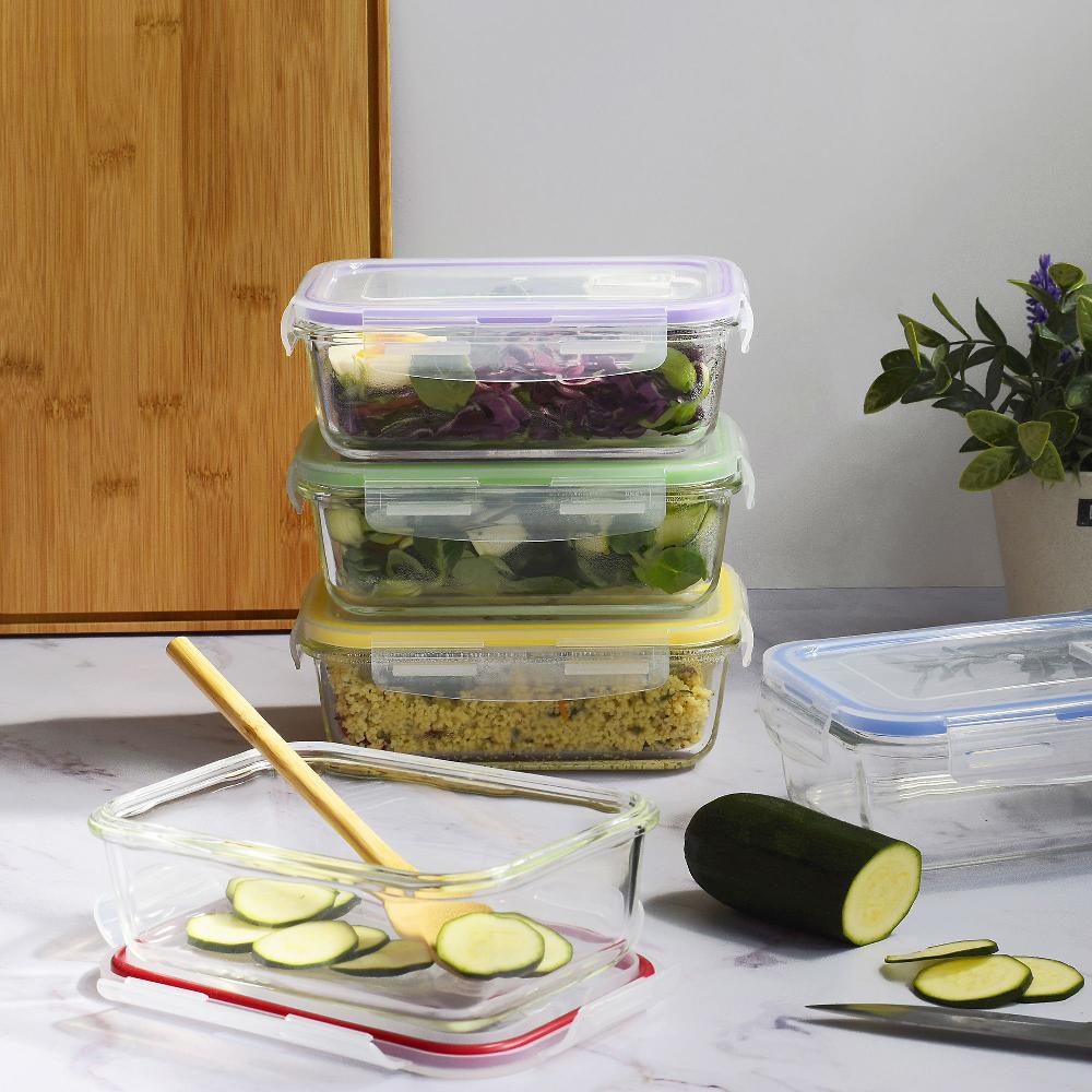 QVC Pebbly Set 5 Contenitori Da 850 Ml In Vetro