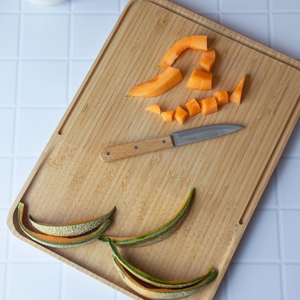 QVC Pebbly Tagliere rettangolare in bambù