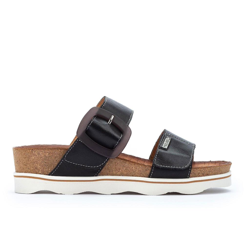 QVC Pikolinos Sandali In Pelle Con Maxi Fibbie