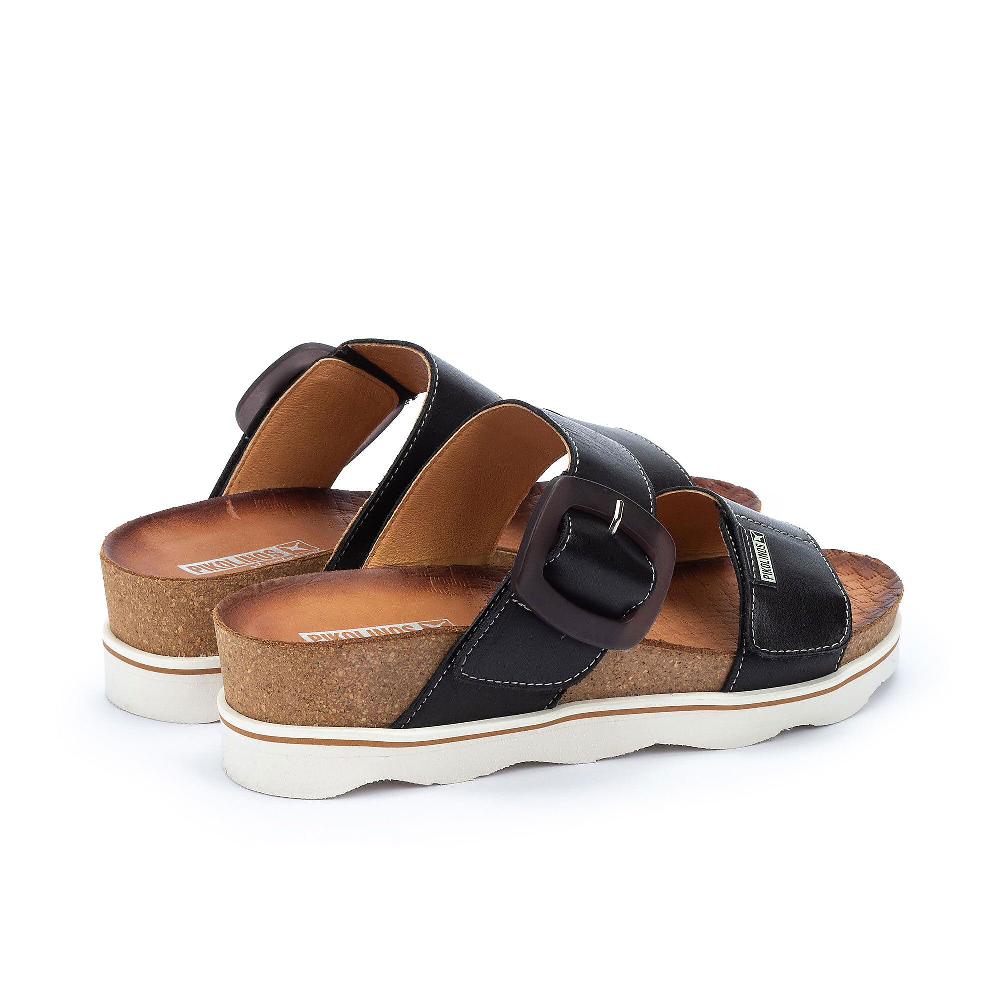 QVC Pikolinos Sandali In Pelle Con Maxi Fibbie