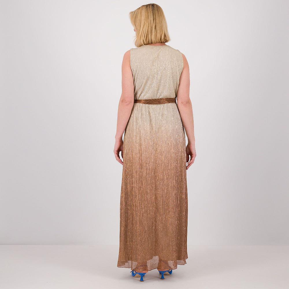 QVC REBEKA ROSS Abito Lungo Smanicato In Plissè