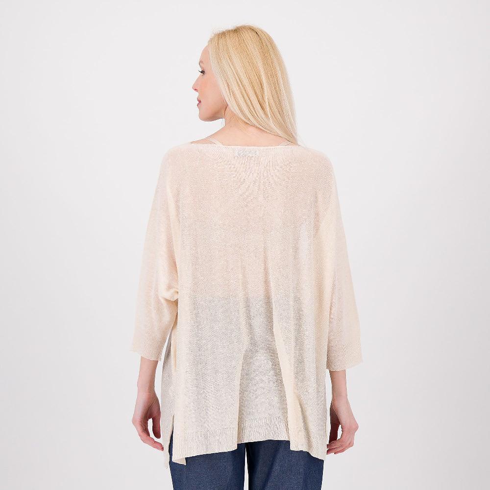 QVC REBEKA ROSS Maglia Over In Cotone E Lino