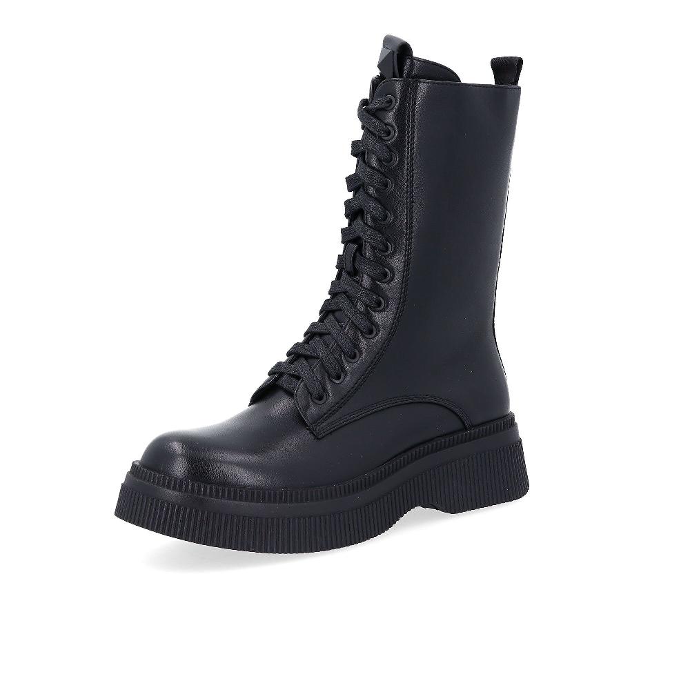 QVC Sara Lopez Stivaletti biker con lacci