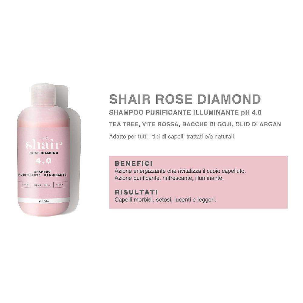 QVC SHAIR Rose Diamond Shampoo Illuminante Ph 4.0
