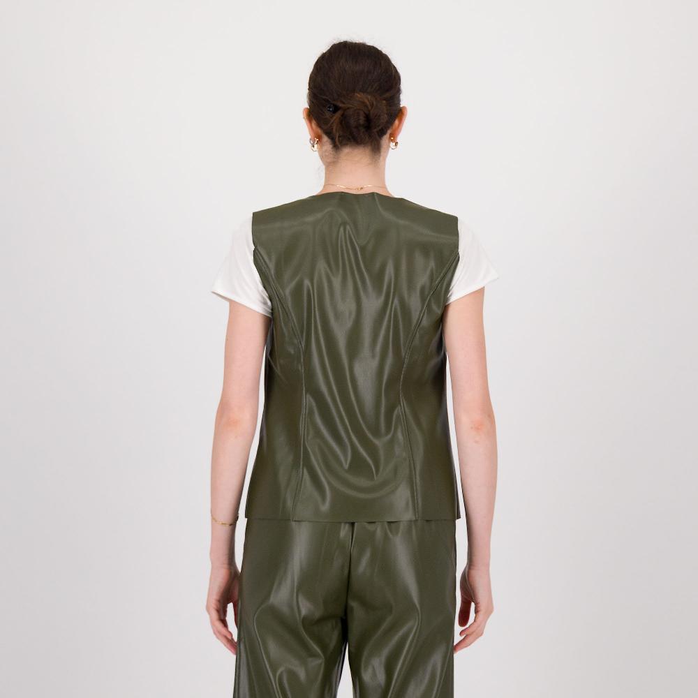 QVC SottoMarino Gilet Con Zip In Tessuto Spalmato