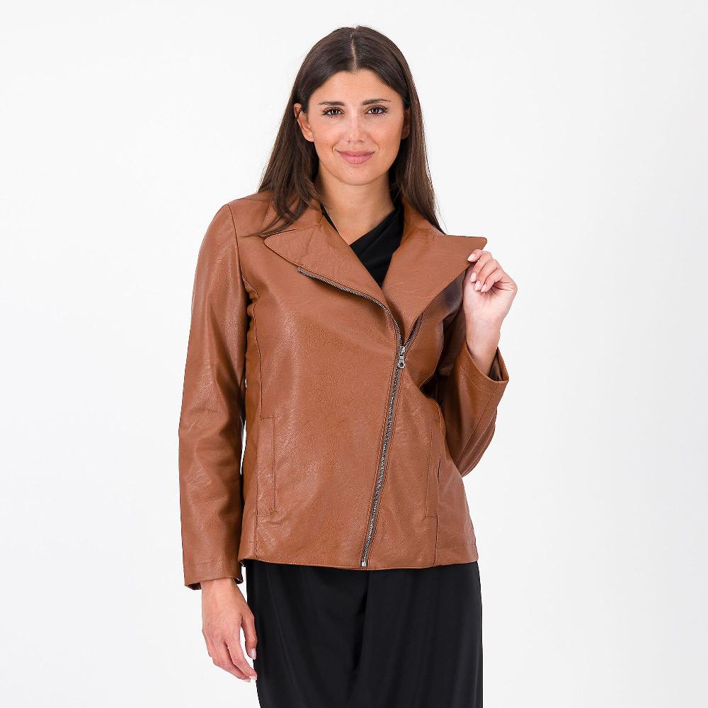 QVC Studio 19 Giubbino biker in tessuto spalmato