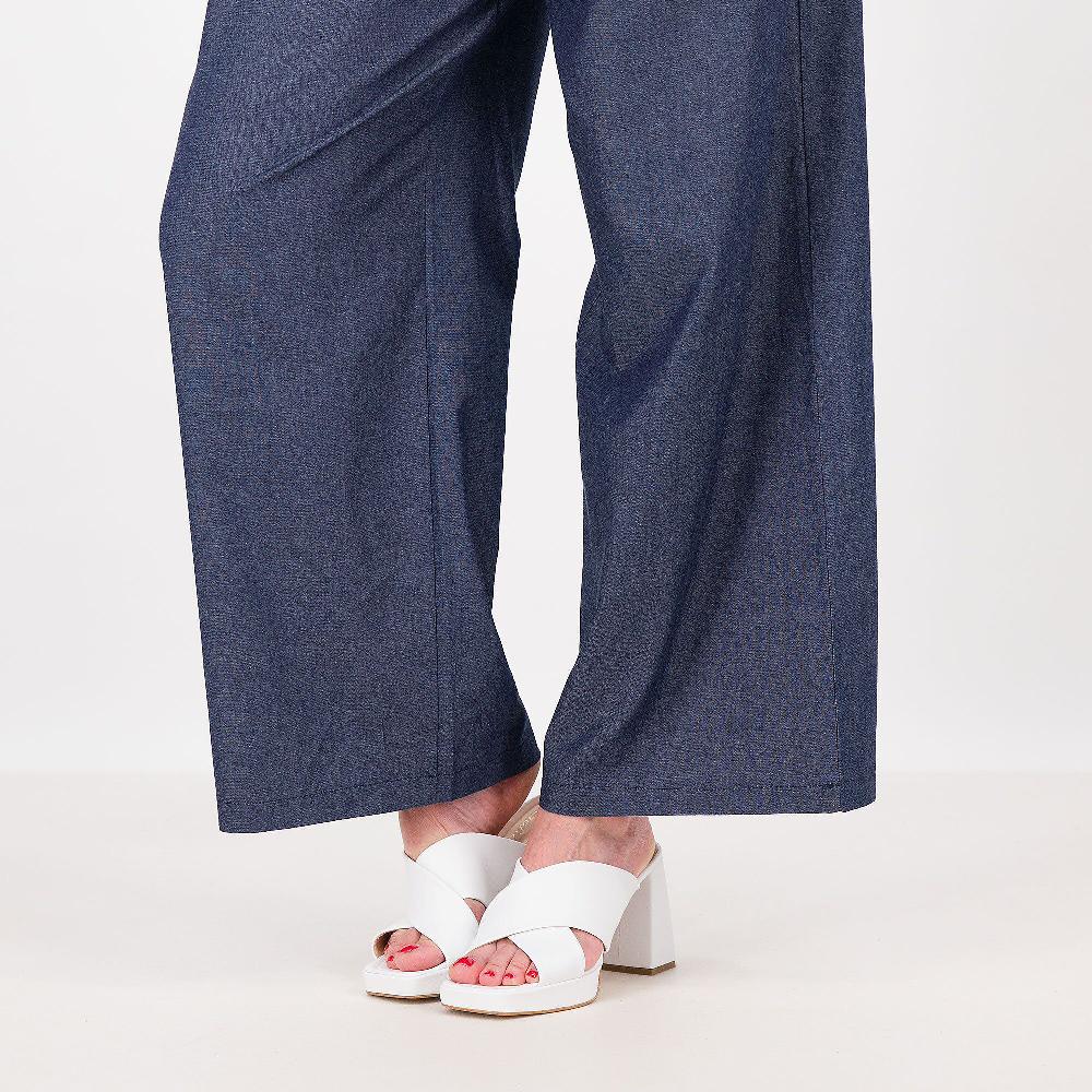 QVC Studio 19 Pantaloni Ampi In Chambray