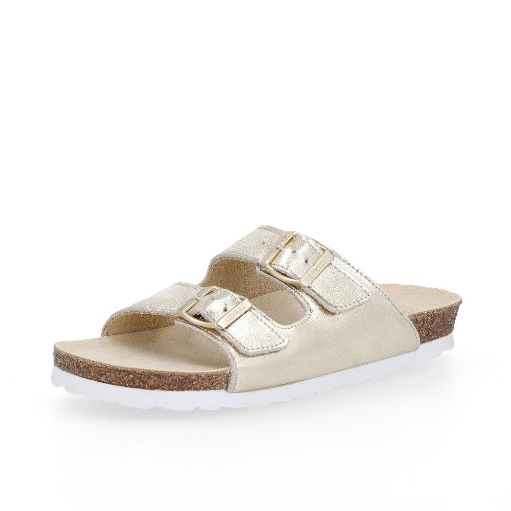 QVC Vitaform Ciabatta in pelle con due cinturini