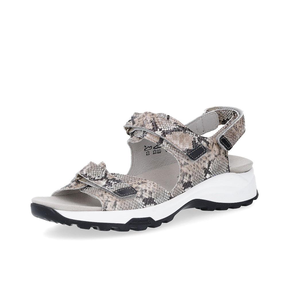 QVC Vitaform Sandali in pelle con effetto pitonato