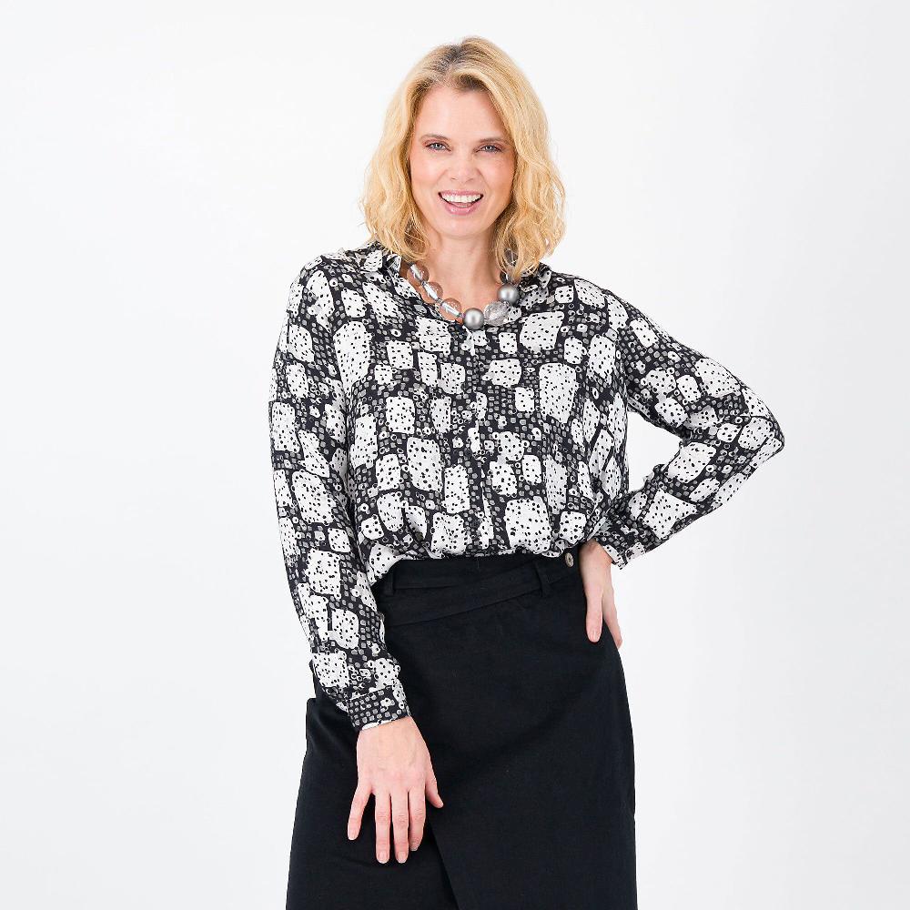 QVC W.I.T.A. Camicia fantasia in raso