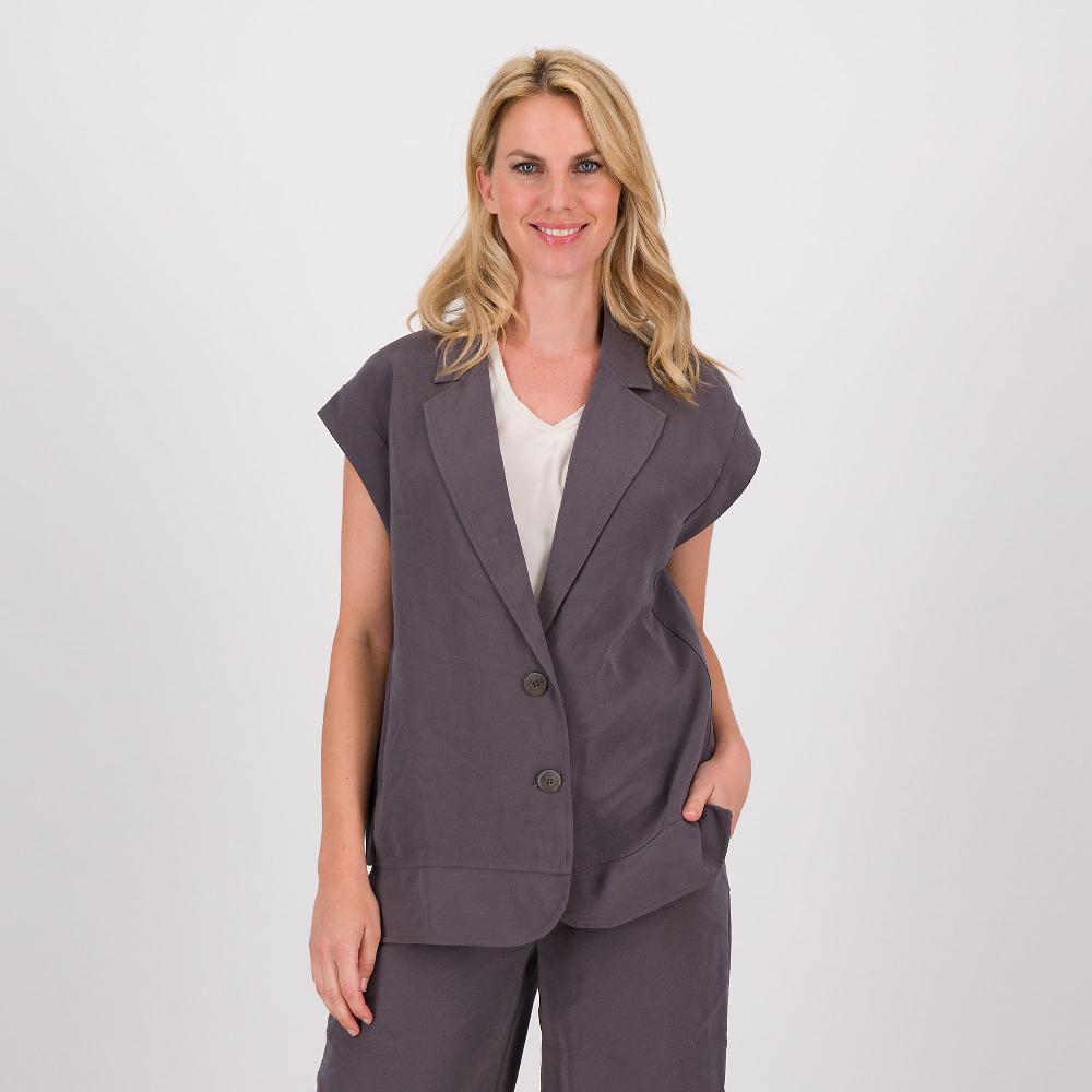 QVC W.I.T.A. Gilet kimono in viscosa effetto lavato