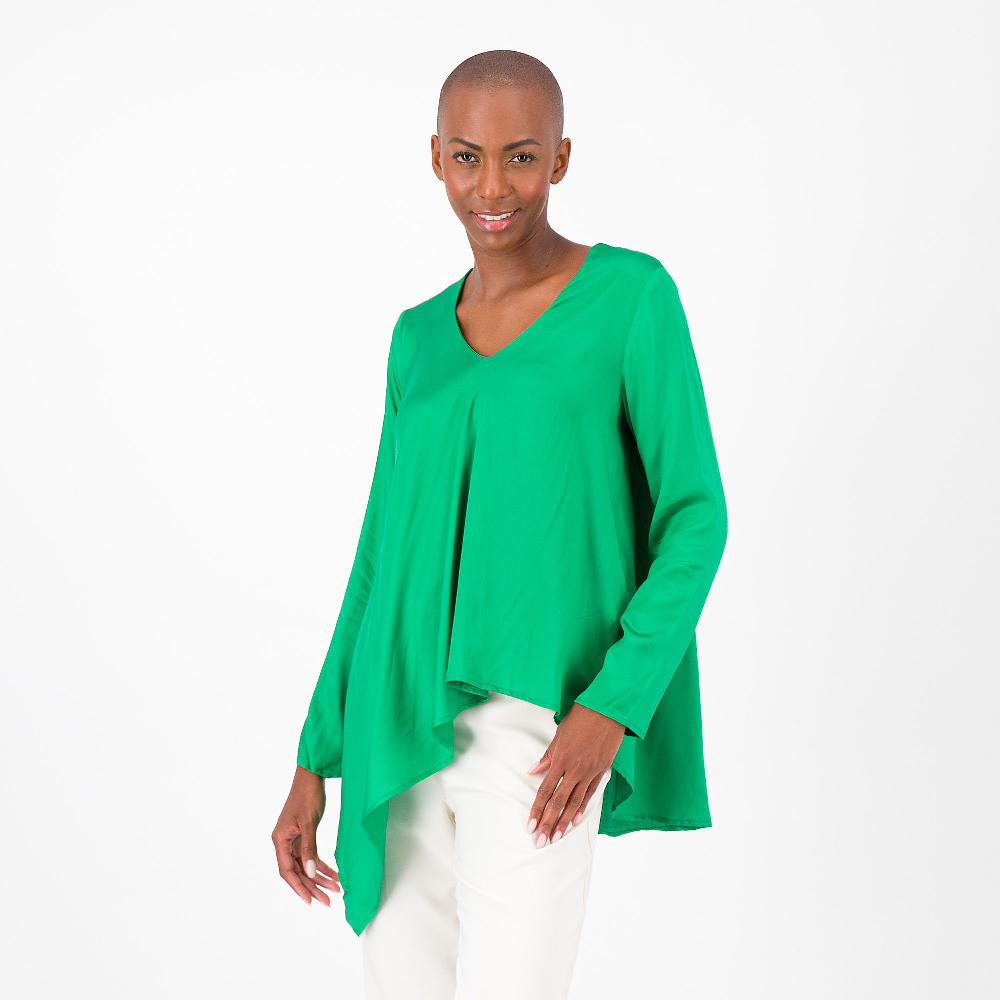 QVC W.I.T.A. Maglia in raso con scollo a V