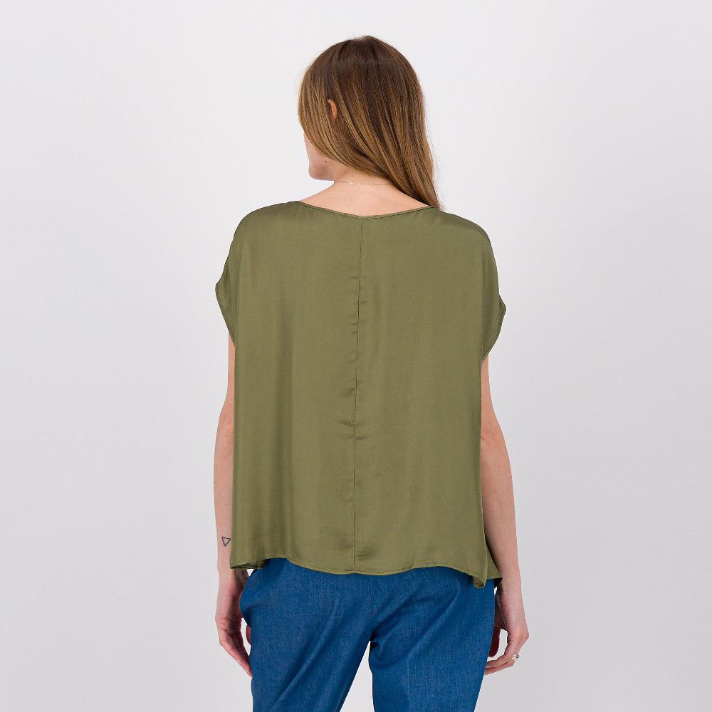 QVC W.I.T.A. T-shirt Asimmetrica In Raso Di Viscosa