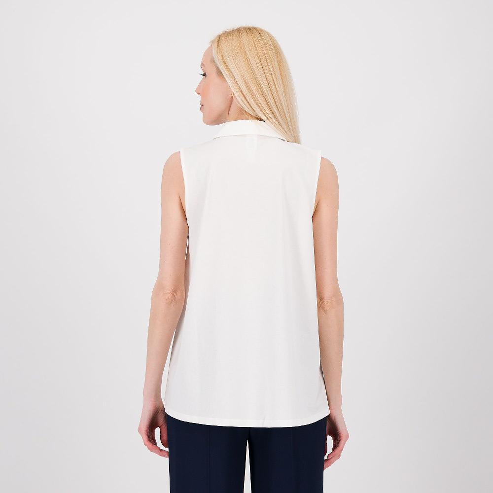 QVC Wynne Layers Top Smanicato Con Collo Tipo Polo