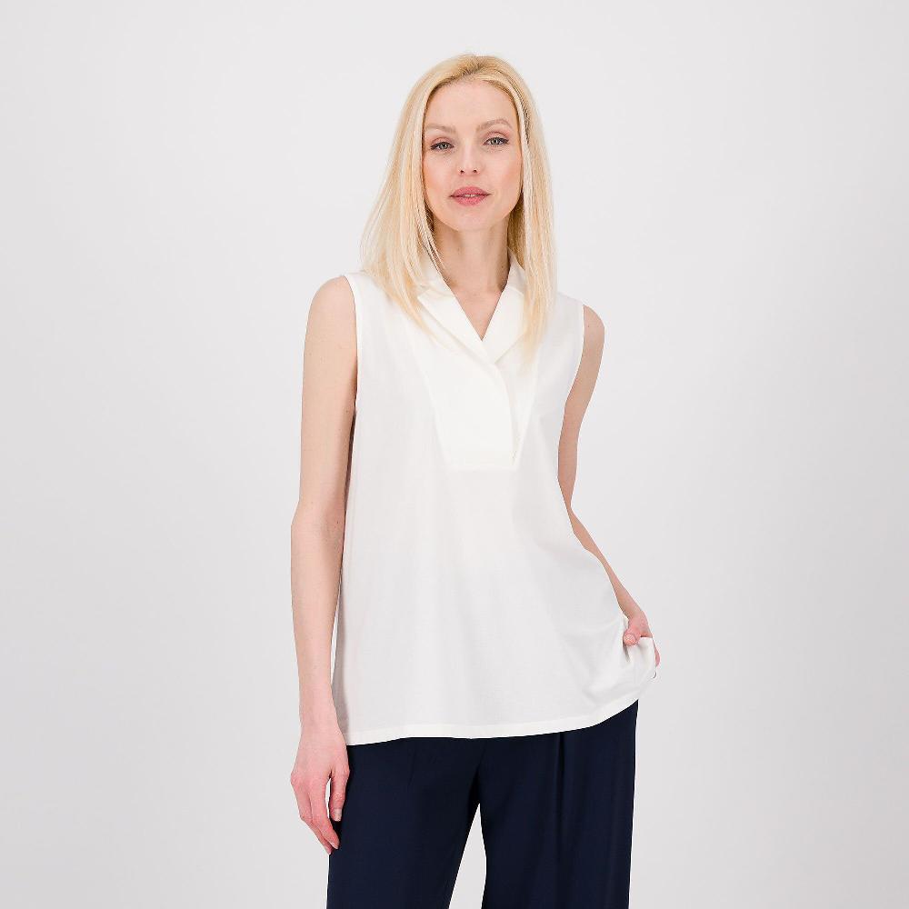 QVC Wynne Layers Top smanicato con collo tipo polo