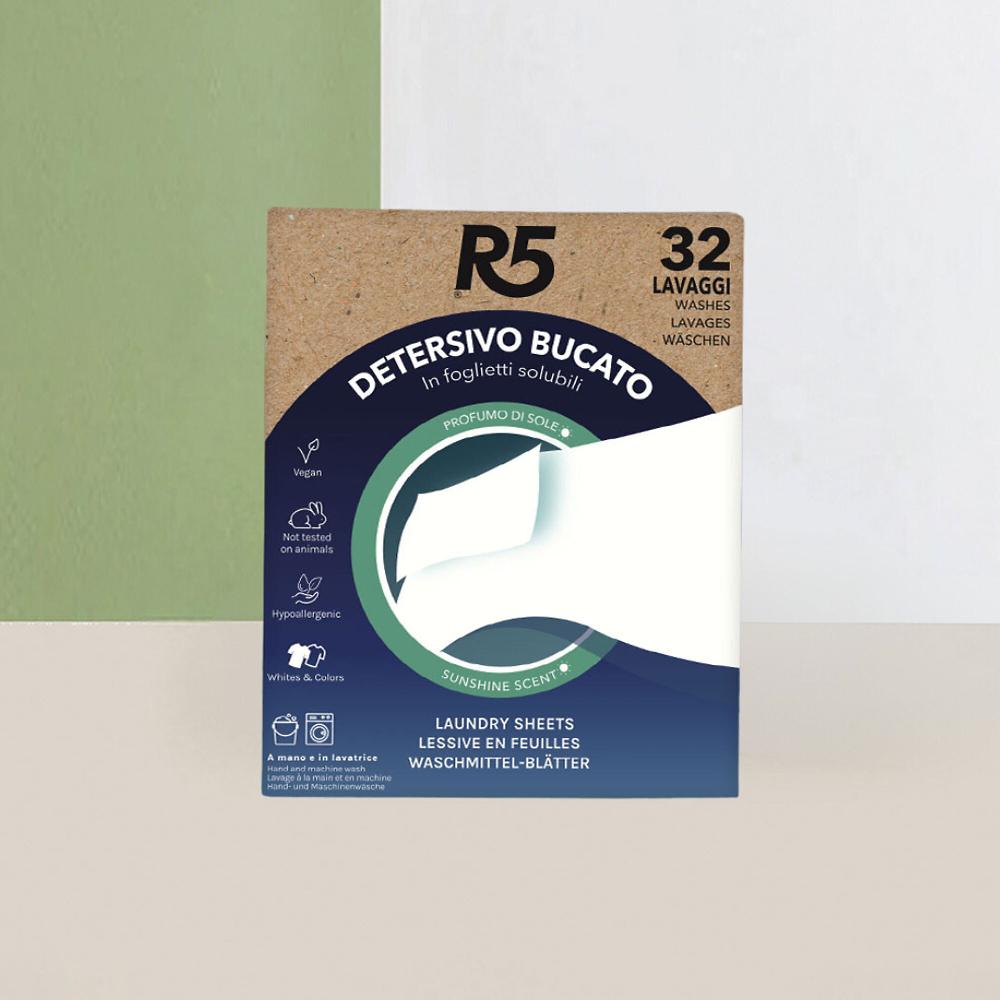 QVC R5 Living Detersivo per bucato in foglietti (32 lavaggi)