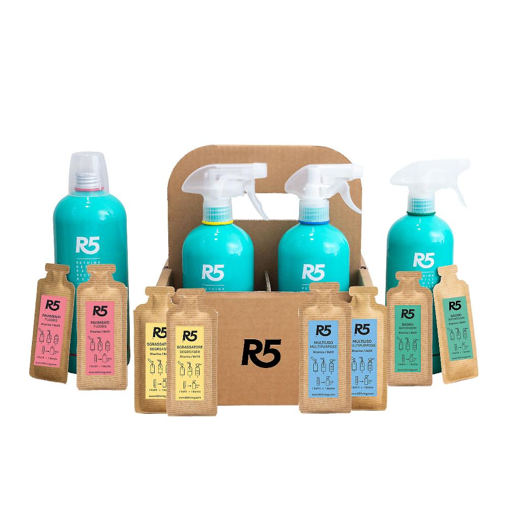QVC R5 Living Kit Pulizie Casa: Bagno Sgrassatore Multiuso E Pavimenti