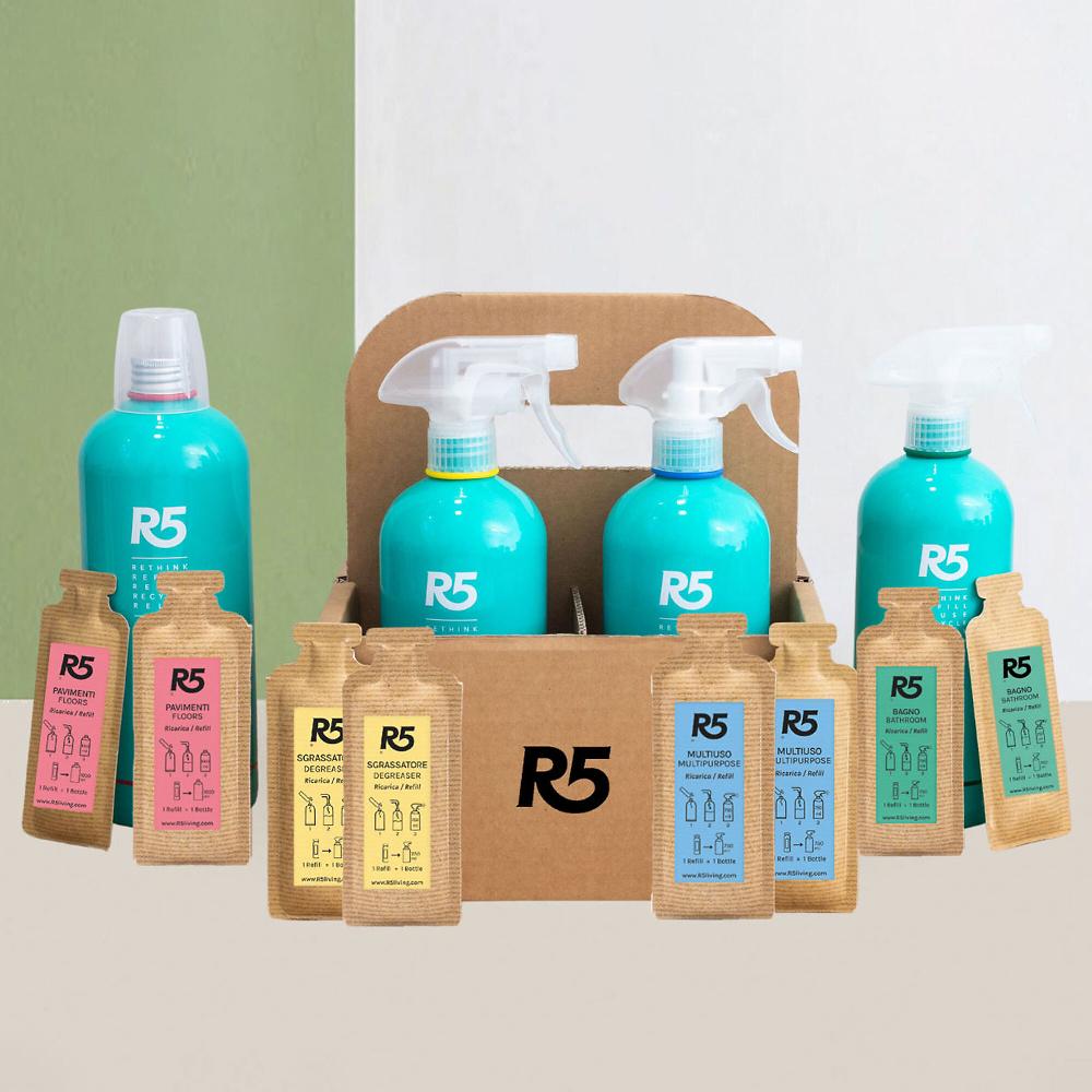 QVC R5 Living Kit pulizie casa: bagno sgrassatore multiuso e pavimenti
