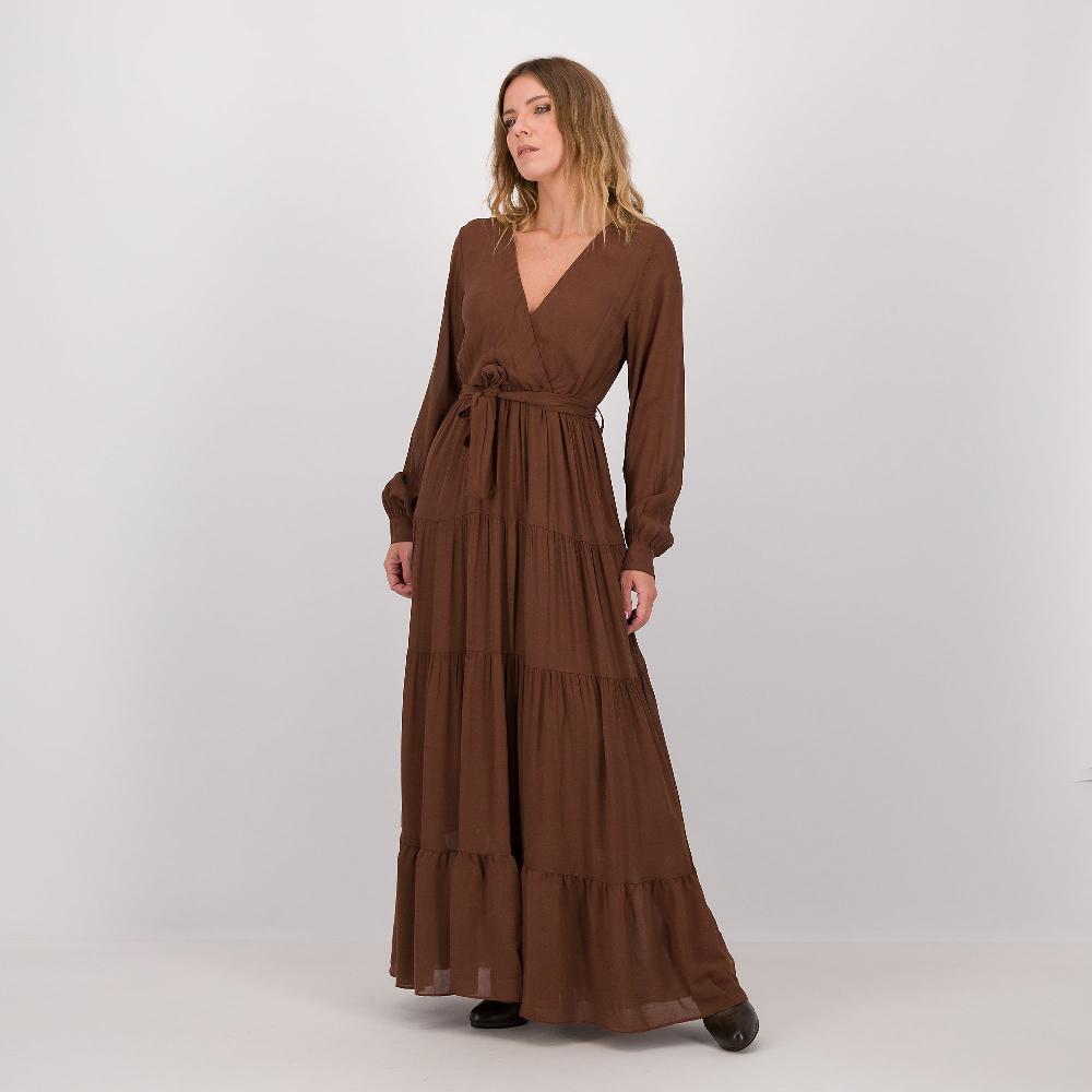 QVC REBEKA ROSS Abito in crêpe di viscosa con gonna ampia