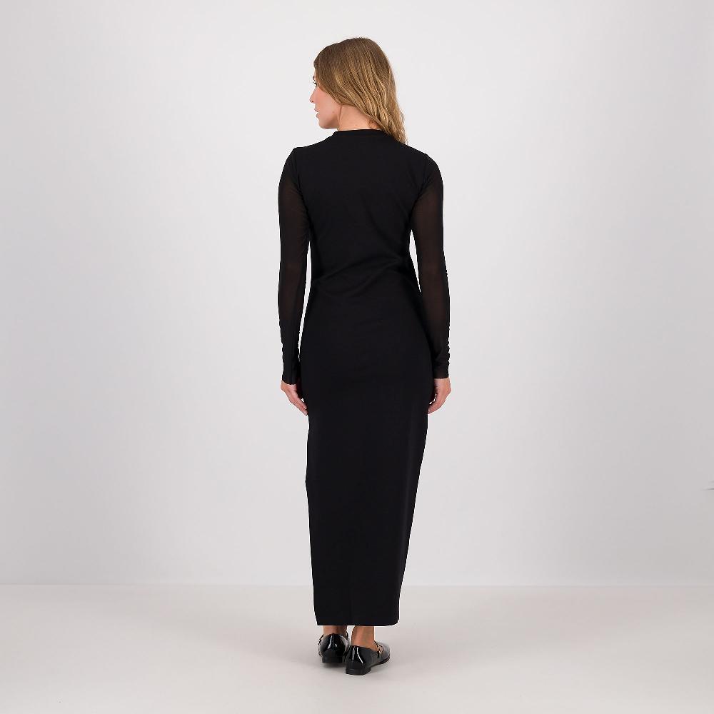 QVC REBEKA ROSS Abito Lungo A Sirena Con Inserti In Tulle E Spacco Laterale