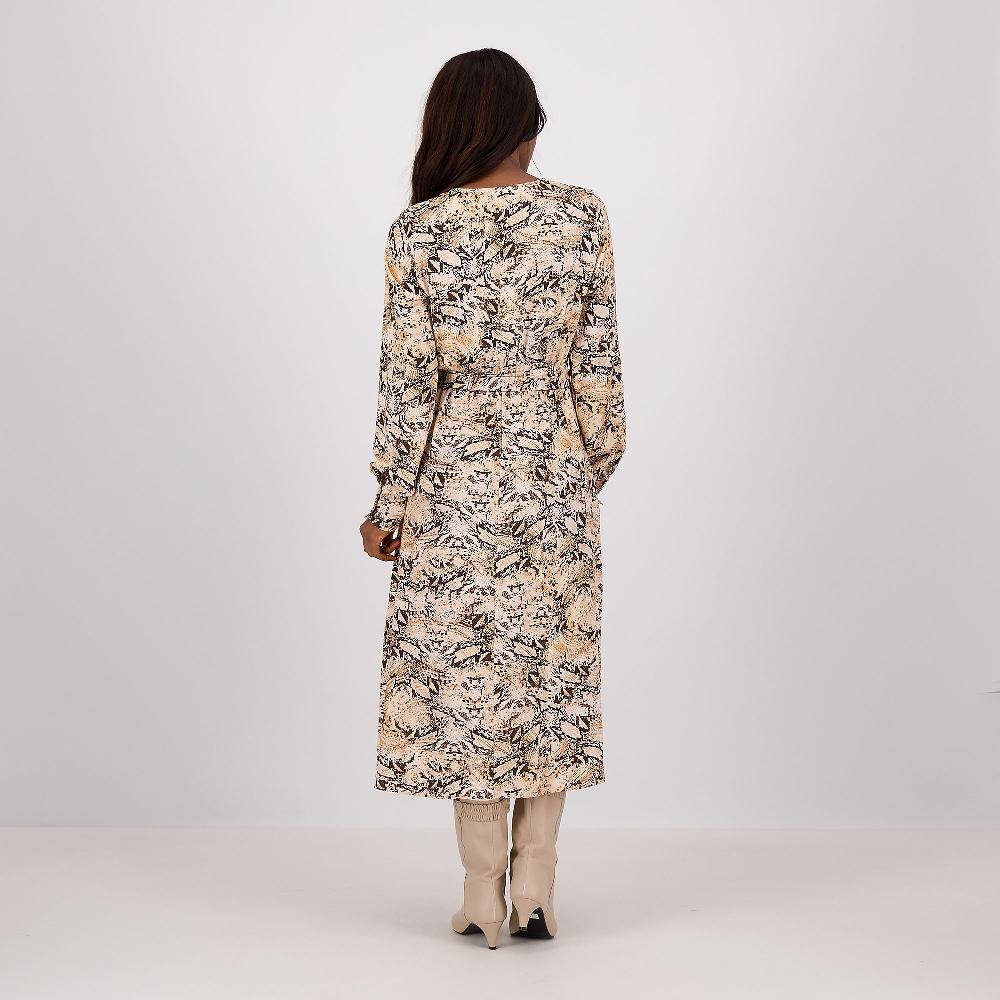 QVC REBEKA ROSS Abito Midi A Maniche Lunghe Fantasia Animalier