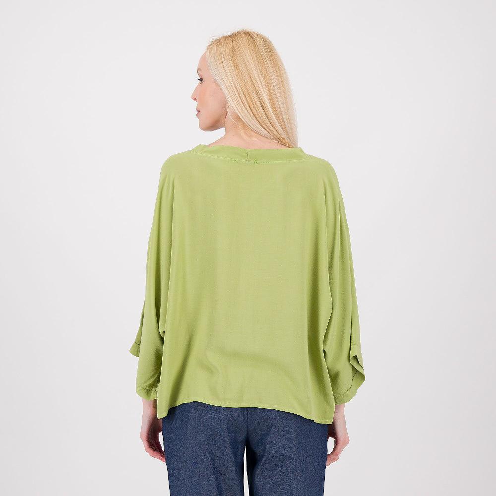 QVC REBEKA ROSS Camicia Cropped Over In Viscosa A Maniche Lunghe