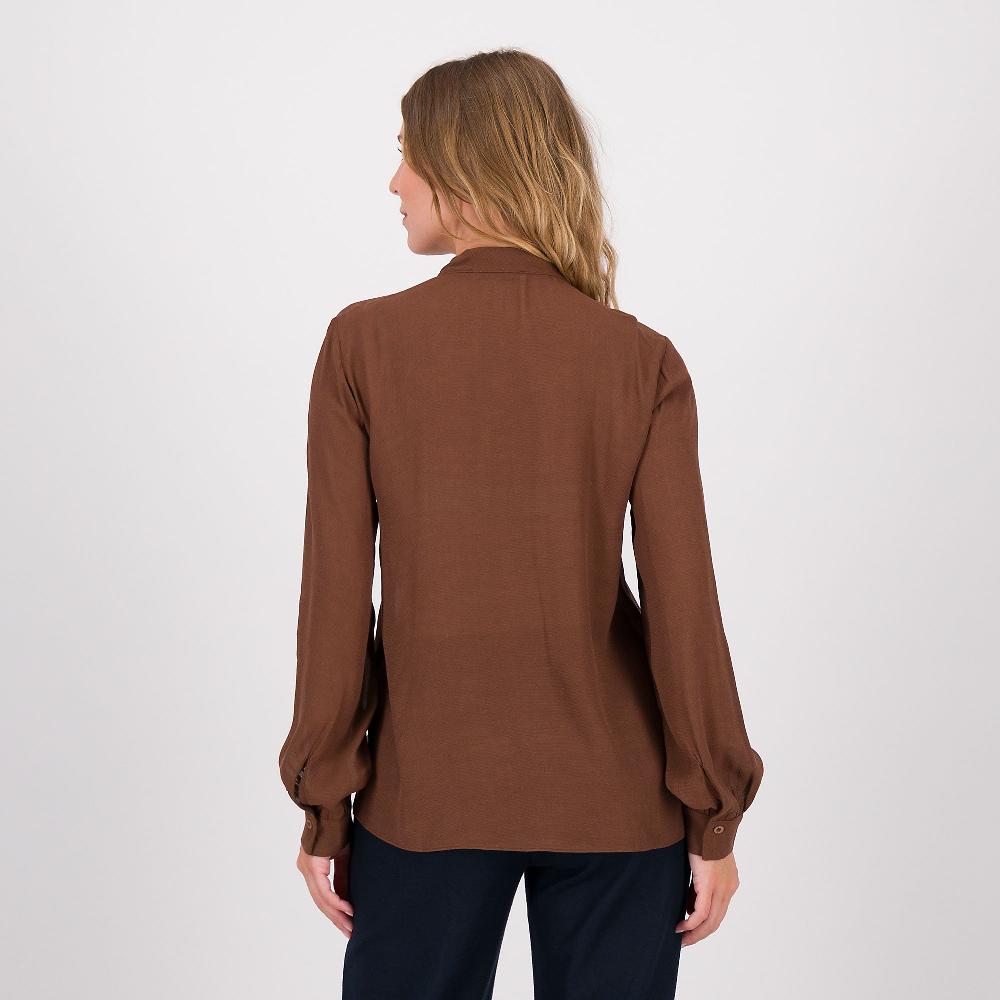 QVC REBEKA ROSS Camicia In Tessuto Crêpe Di Viscosa Con Fiocco Annodato