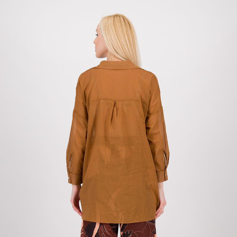 QVC REBEKA ROSS Camicia Over Asimmetrica In Mussola Di Cotone