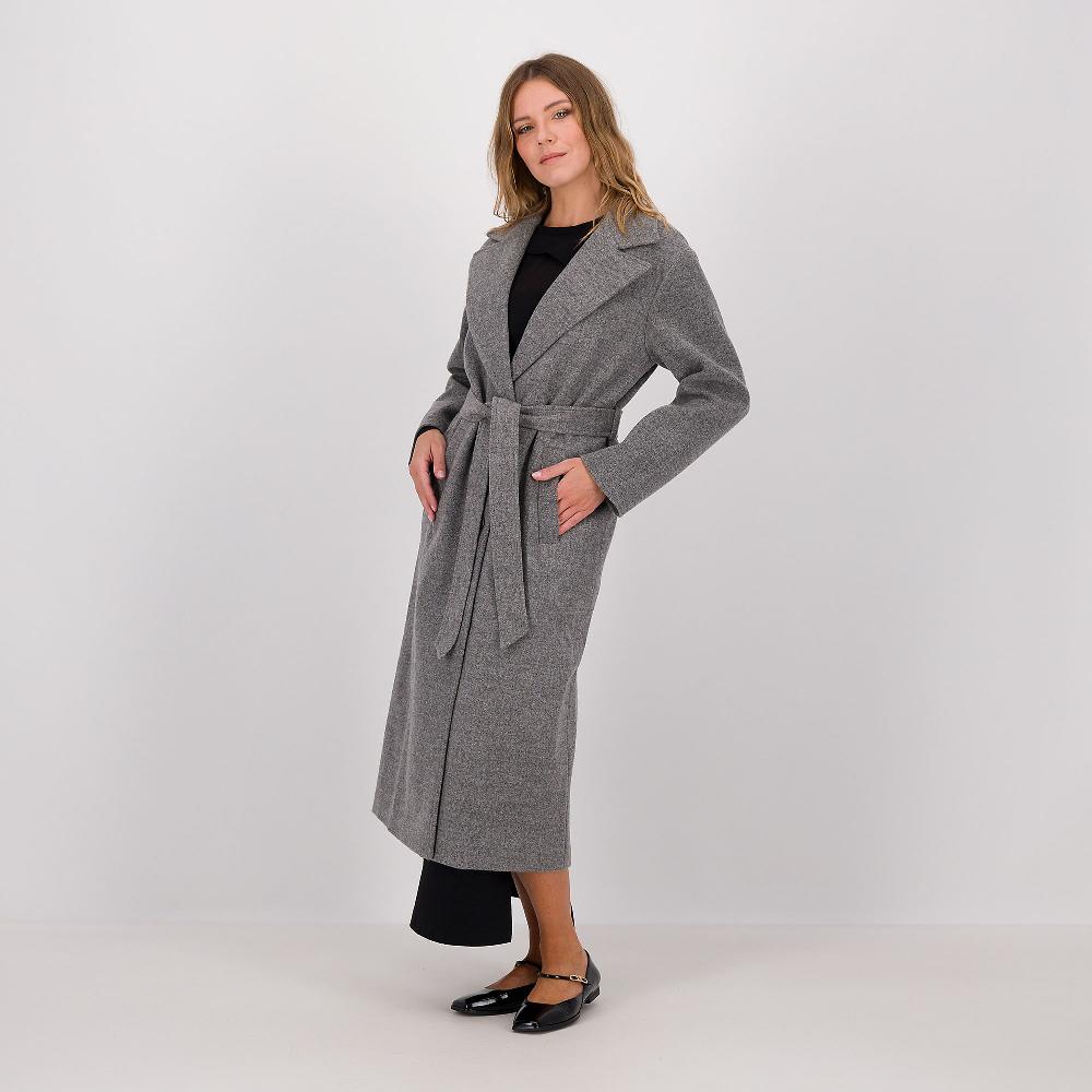 QVC REBEKA ROSS Cappotto A Vestaglia In Panno Tinta Unita Con Cintura In Vita