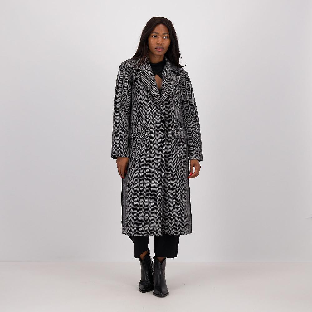 QVC Rebeka Ross Cappotto over in tessuto scuba spigato
