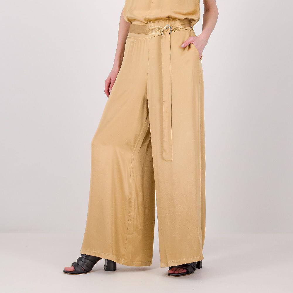 QVC REBEKA ROSS Pantaloni ampi in raso di viscosa con cinturino in vita