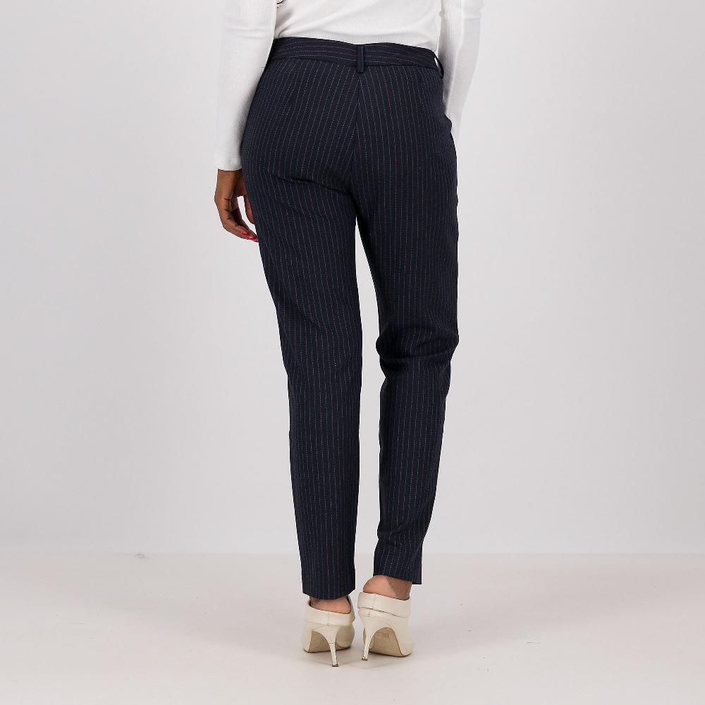 QVC Rebeka Ross Pantaloni In Tessuto Gessato Con Passanti In Vita E Tasche