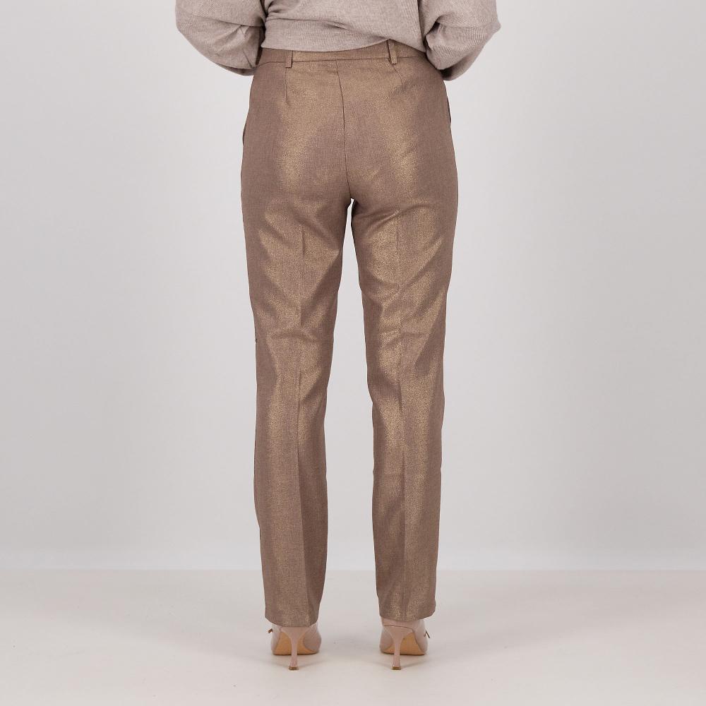QVC REBEKA ROSS Pantaloni In Tessuto Spalmato Color Oro
