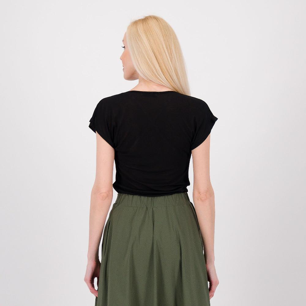 QVC REBEKA ROSS T-shirt In Jersey Di Viscosa Drappeggio Allo Scollo