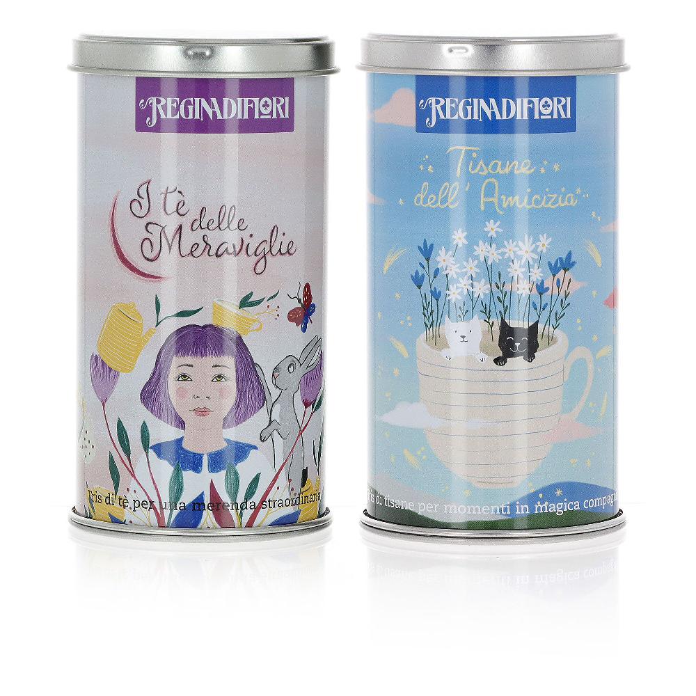 QVC Regina di fiori Set 2 lattine regalo con 12 filtri ciascuna