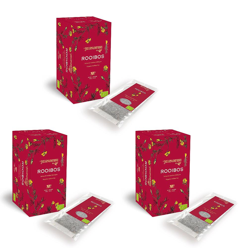 QVC Regina di fiori Set 3 confezioni infuso rooibos biologico