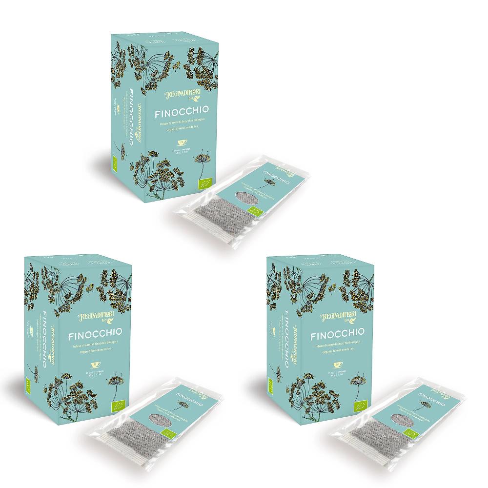 QVC Regina di fiori Set 3 confezioni infuso semi di finocchio biologico