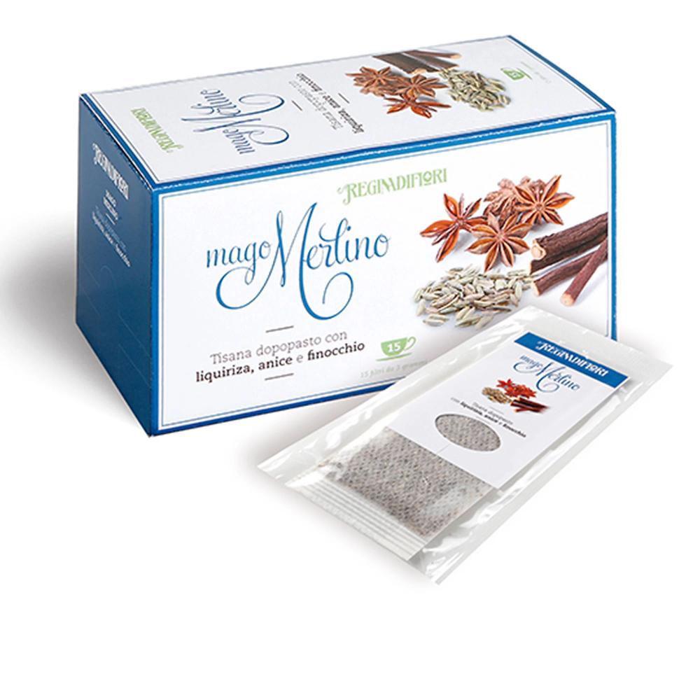 QVC Regina di fiori Tisana Mago Merlino: 3 astucci da 15 filtri ciascuno